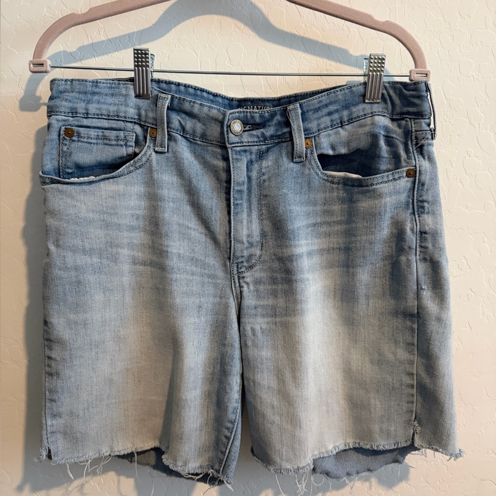 Light Wash Denim Cutoff Shorts